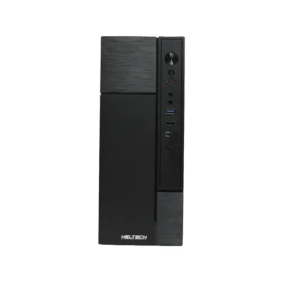 2 Panel frontal y puertos de conectividad del Case Heltech SX-9822 para oficina.
