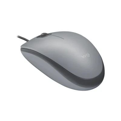 2 Vista posterior del mouse Logitech M110 Silent mostrando la rueda de desplazamiento y diseño ergonómico de tamaño normal