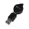Vista superior del mouse KlipXtreme Karbon mostrando su mecanismo de cable enrollable