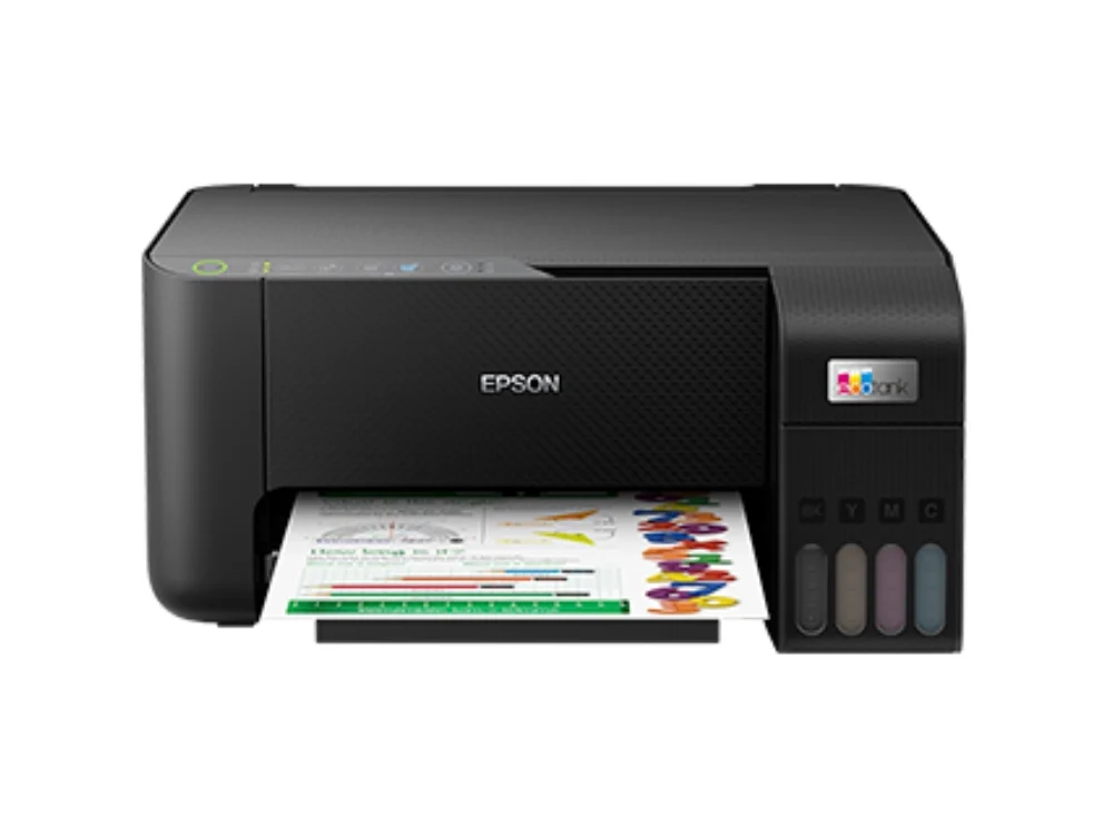 Impresora Multifuncional Epson EcoTank L3250 compacta vista frontal