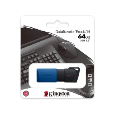 4 Empaque comercial original de la memoria Kingston Exodia M 64GB.