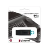 Empaque comercial de la memoria Kingston DataTraveler Exodia 64GB detallando la compatibilidad USB 3.2 Gen 1.