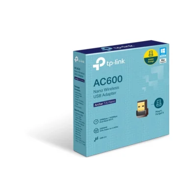 4 Caja del adaptador de red Wi-Fi USB Nano TP-Link Archer T2U Nano AC600