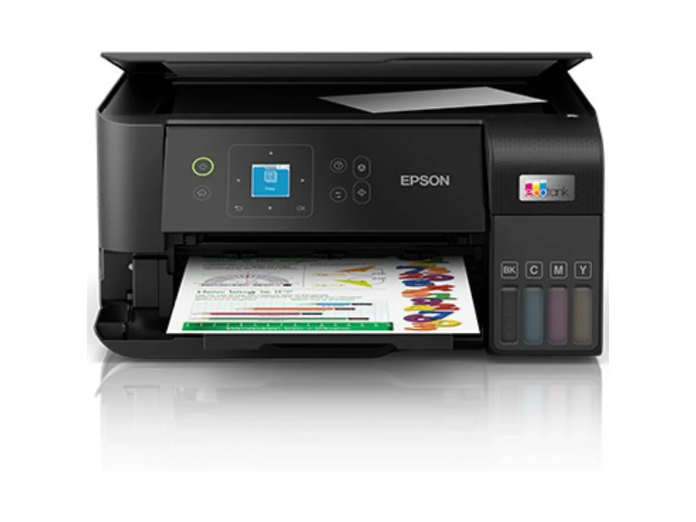 Impresora Multifuncional Epson EcoTank L3560 con pantalla LCD vista frontal