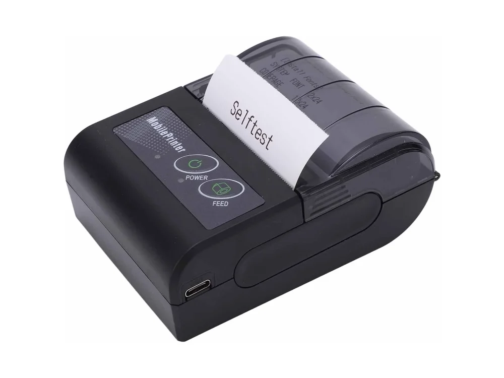Impresora Térmica Portátil Nitron MP-58MINI Bluetooth imprimiendo recibo