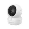 1 Cámara de seguridad interior EZVIZ H6c PRO vista frontal mostrando su diseño domo motorizado blanco y su potente lente 4K.