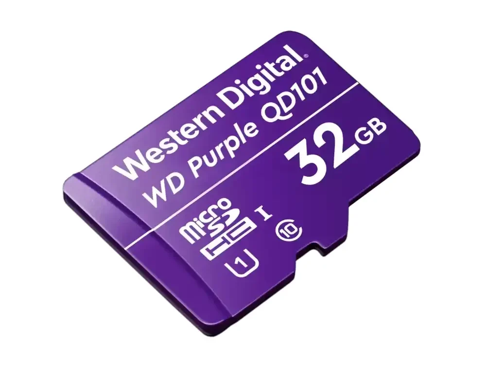 1 Detalle de la tarjeta Micro SD WD Purple destacando su ultra resistencia de 16 TBW