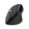 1 Mouse inalámbrico vertical KlipXtreme EverRest color negro vista frontal sobre fondo blanco