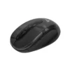 Mouse inalámbrico KlipXtreme Vector KMW-330BK color negro vista frontal sobre fondo blanco