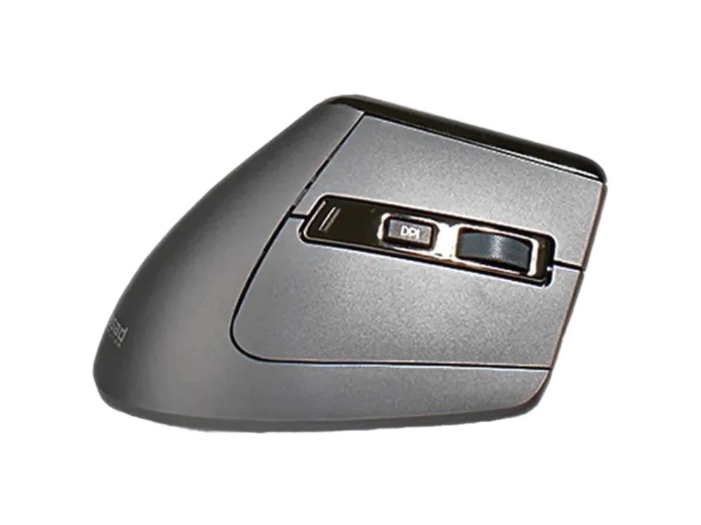 1 Mouse ergonómico multi-modo Quasad QME-V20 color negro vista frontal sobre fondo blanco