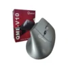 Mouse ergonómico Quasad QME-V4 inalámbrico color negro vista frontal sobre fondo blanco