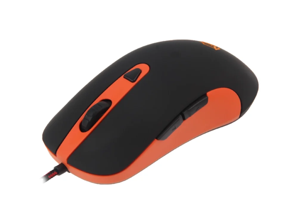 1 Mouse gaming Meetion GM30 color negro vista frontal sobre fondo blanco