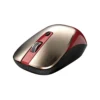 Mouse inalámbrico Genius NX-7125 Copilot color dorado y rojo vista frontal sobre fondo blanco