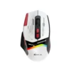 1 Mouse gaming Xtrike Me GM-323 color blanco vista frontal con iluminación RGB sobre fondo blanco