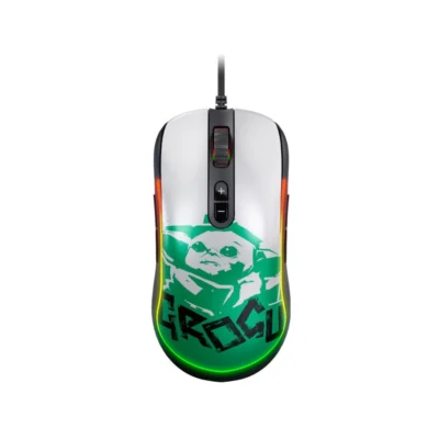 1 Mouse gaming Primus Gladius 12400T edición limitada Grogu Star Wars vista frontal sobre fondo blanco