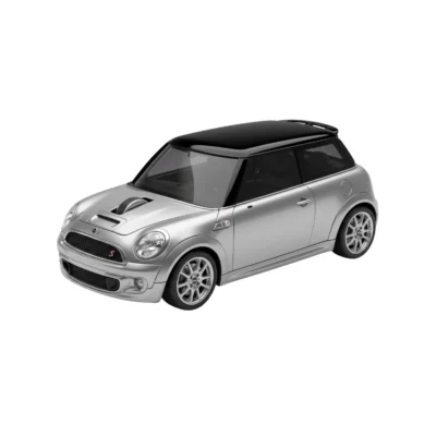 1 Mouse inalámbrico Landmice diseño Mini Cooper S color plata vista lateral sobre fondo blanco