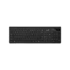 1 Vista frontal del teclado inalámbrico Genius SlimStar 7230 color negro con teclas tipo chocolate sobre fondo blanco.