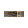 Vista frontal del teclado empresarial multidevice Genius SlimStar 7250BT con diseño estilo pino nórdico sobre fondo blanco.