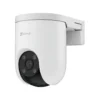 1 Cámara de seguridad exterior WiFi EZVIZ H8c PRO vista frontal mostrando su lente de resolución 3K y diseño motorizado resistente a la intemperie.