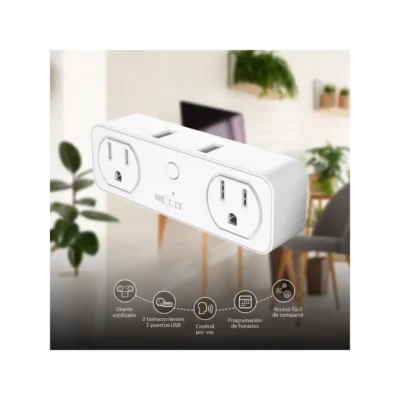 2 Enchufe Inteligente Dual Wi-Fi Nexxt NHPD610