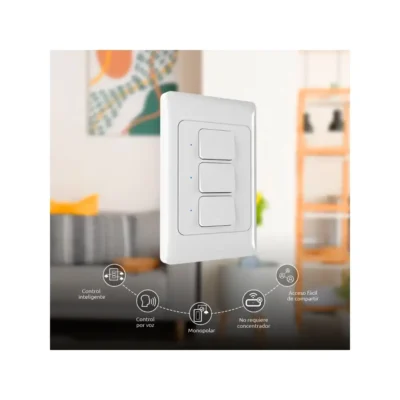 Interruptor de Luz Inteligente Wi-Fi de 3 Circuitos Nexxt NHE-T100