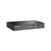 Switch TP-Link TL-SG1016D mostrando sus 16 puertos frontales y botones de prevención de bucles