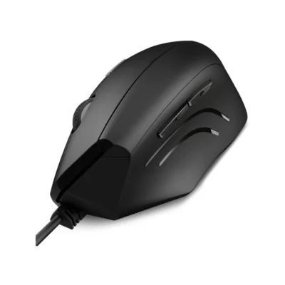 Vista lateral y superior del mouse KlipXtreme Krest destacando su diseño contorneado para máxima comodidad