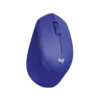 Mouse inalámbrico Logitech M280 color azul vista frontal sobre fondo blanco