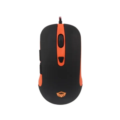 2 Mouse gaming Meetion GM30 color negro vista frontal sobre fondo blanco