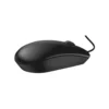 2 Mouse óptico Dell MS116 color negro vista lateral con cable USB sobre fondo blanco