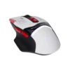 2 Vista superior del mouse Xtrike Me GM-323 blanco destacando su diseño ergonómico y botones de ajuste DPI