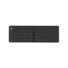 Vista frontal del teclado plegable Bluetooth Meetion BTK001 color negro desplegado sobre fondo blanco.