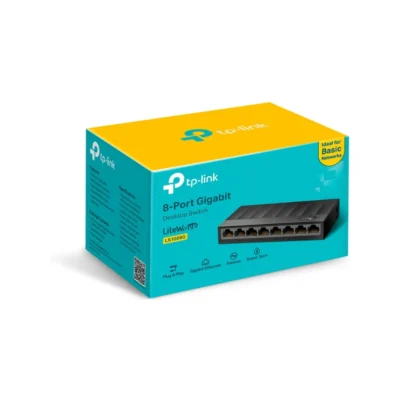 Caja del Switch de escritorio TP-Link LiteWave LS1008G de 8 puertos Gigabit