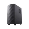 3 Vista diagonal del Case Gaming Gamemax Diamond CP negro mostrando el panel frontal geométrico.