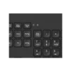 3 Vista frontal del teclado alámbrico Klip Xtreme Compass KKM-252S color negro con distribución en español sobre fondo blanco.