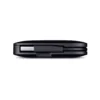 Acercamiento al diseño plegable del Hub TP-Link UH400, destacando cómo el cable USB se oculta de forma segura dentro del dispositivo para transportarlo fácilmente.
