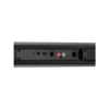 Detalle de las conexiones traseras de la barra KlipXtreme Tunebar mostrando los puertos HDMI ARC, óptico digital y USB.