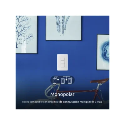 Interruptor de Luz Inteligente Wi-Fi de 3 Circuitos Nexxt NHE-T100