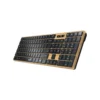 Vista frontal del teclado empresarial multidevice Genius SlimStar 7250BT con diseño estilo pino nórdico sobre fondo blanco.
