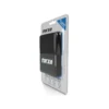 4 Empaque original del Mini UPS y Power Bank Forza DC-140USB en color negro, mostrando su diseño compacto y capacidad de 14W.