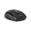 Vista superior del mouse Targus W575 negro destacando su diseño clásico de 3 botones y rueda de desplazamiento