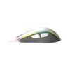 4 Mouse gaming Meetion GM230 color blanco vista latereal con iluminación RGB sobre fondo blanco