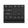 5 Vista frontal del teclado alámbrico Klip Xtreme Compass KKM-252S color negro con distribución en español sobre fondo blanco.